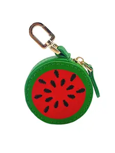 #Fashionweek#Fallfreshness Fruit Shape Cherry Design Fruit Charm Coin Purse Blueberry Peach Cute Key Chain Mini Pouch Wallet Gift For  Girl Women