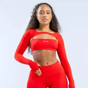 DFYNE Defy Long Sleeve Shrug Super Lightweight Soft-Touch with Thumb Holes Open Back for Gym Wear Summer Fitness Activewear Athletic Shirt