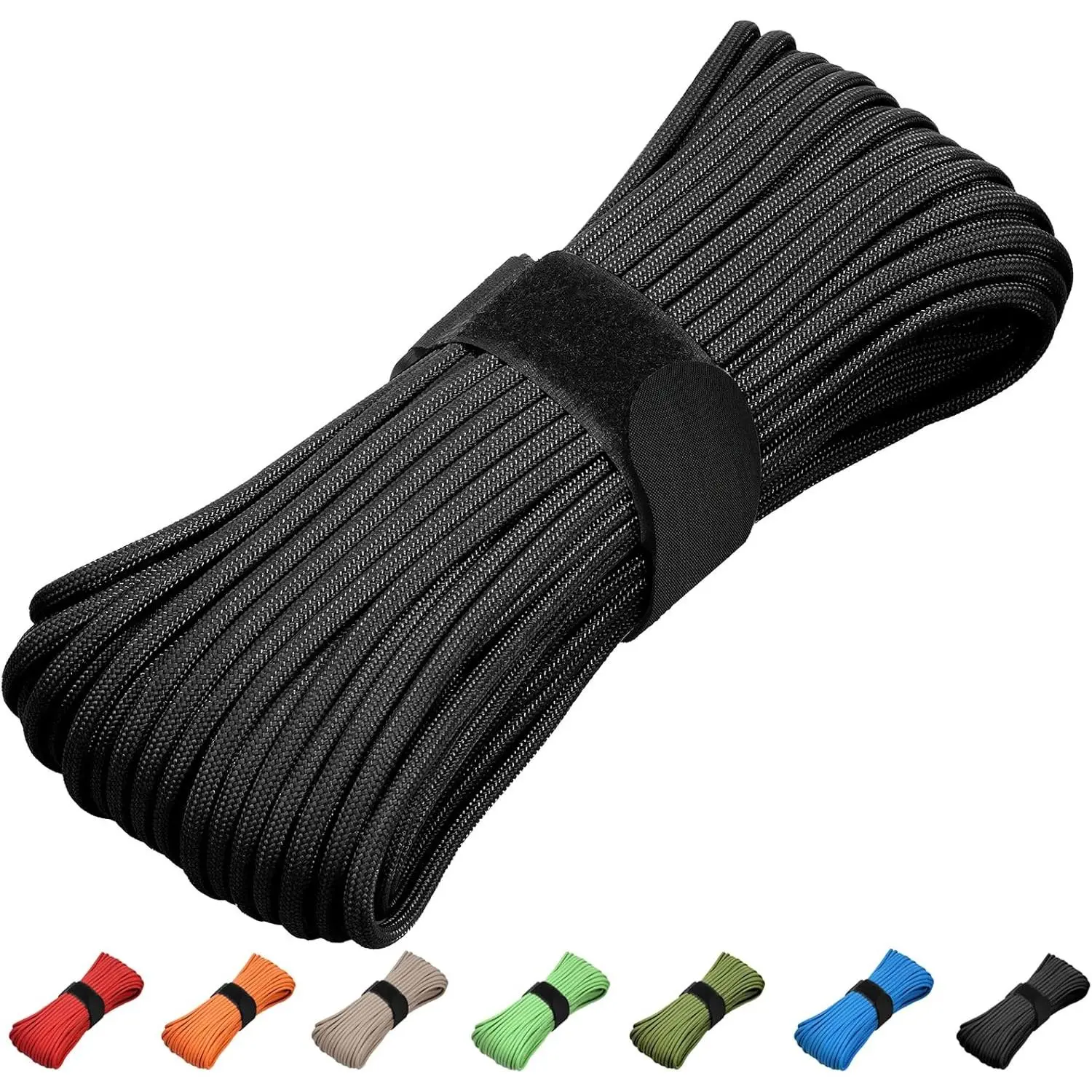 Unisex Adults' 550 Paracord - 7-Strand Type III Synthetic Nylon Rope, 100Ft Length, 5/32In & 1/8In Diameters, Fray-Resistant, Weatherproof, Abrasion-Resistant, Ideal for Camping Gear, Carabiners, Repairs, Fishing Line