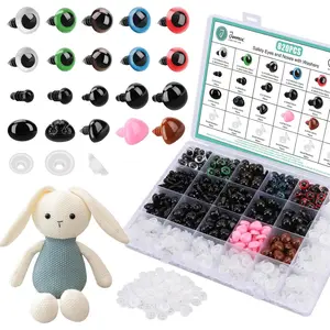 820 count Safety Eyes for Amigurumi-  Safety Eyes and Noses for Crochet , Assorted Size Crochet Eyes with Washers for Dolls Plushies Toys, Safety Eyes for Stuffed  Teddy Bear