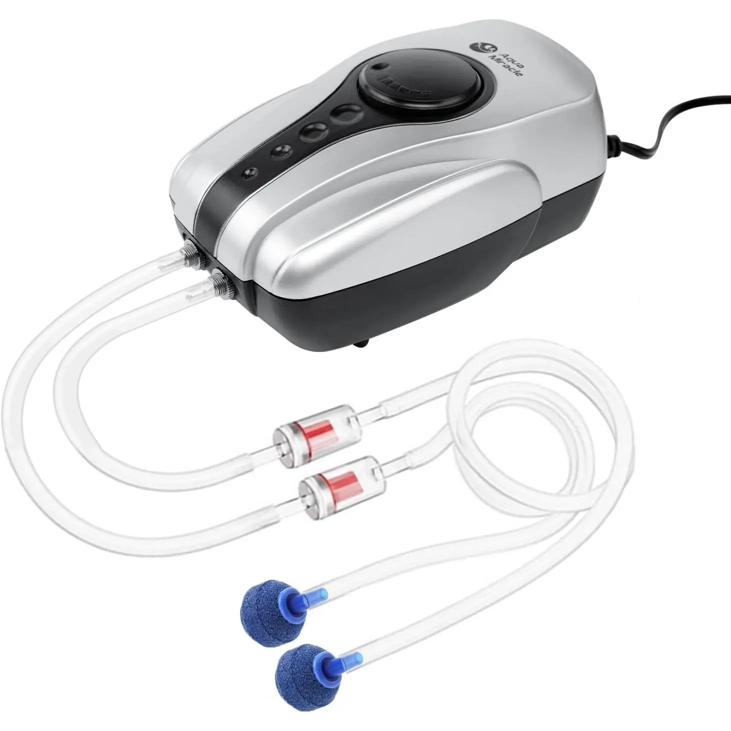 Aquarium Air Pump Fish Tank Bubbler Aerator, All-in-One Fish Tank Air Pump, Quiet Aquarium Bubbler Aerator