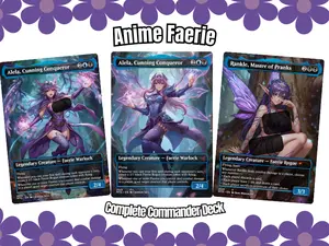 Fantasy Anime Faerie Card Deck | 100-Card Proxy Set + Tokens