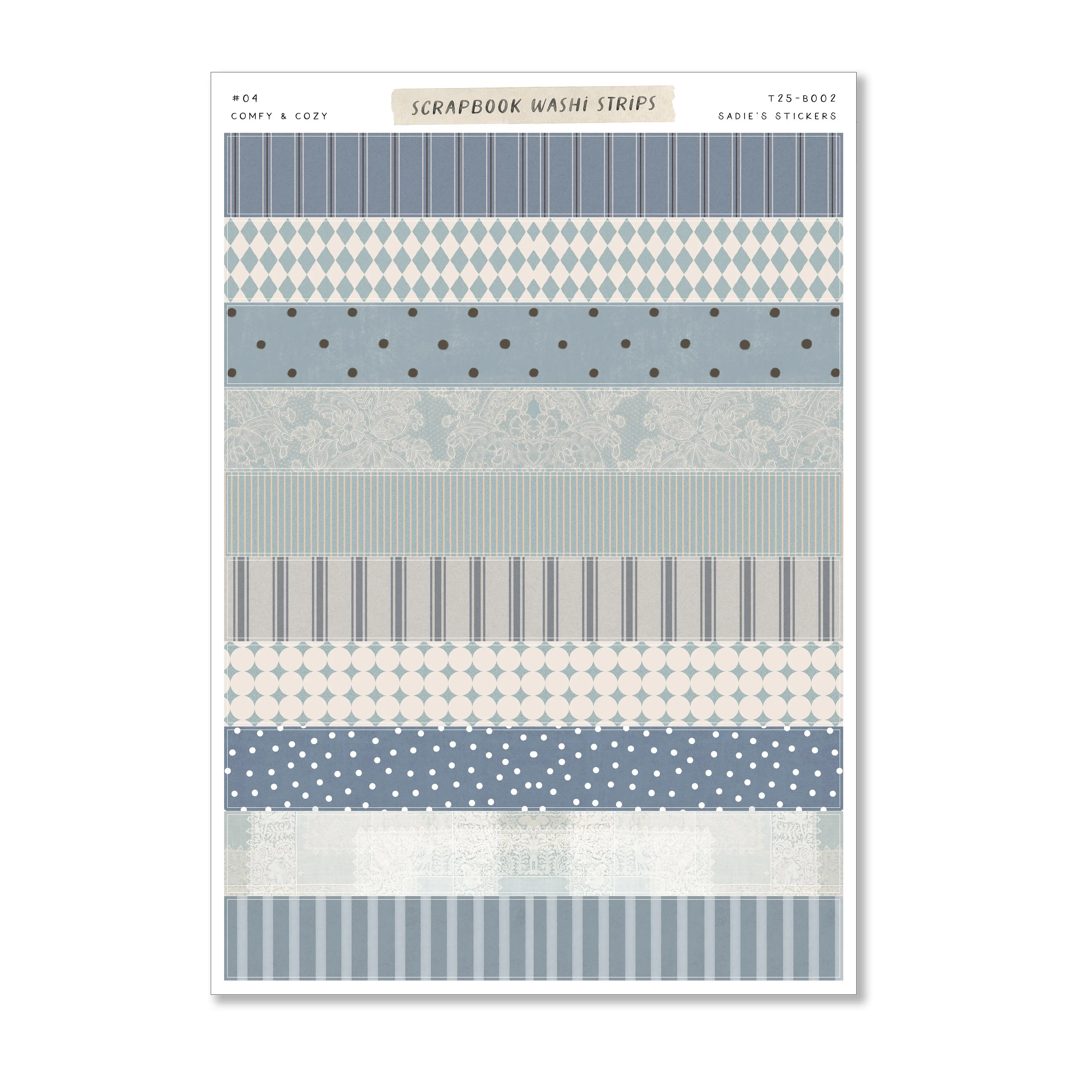 Comfy & Cozy • Scrapbook Washi Strips