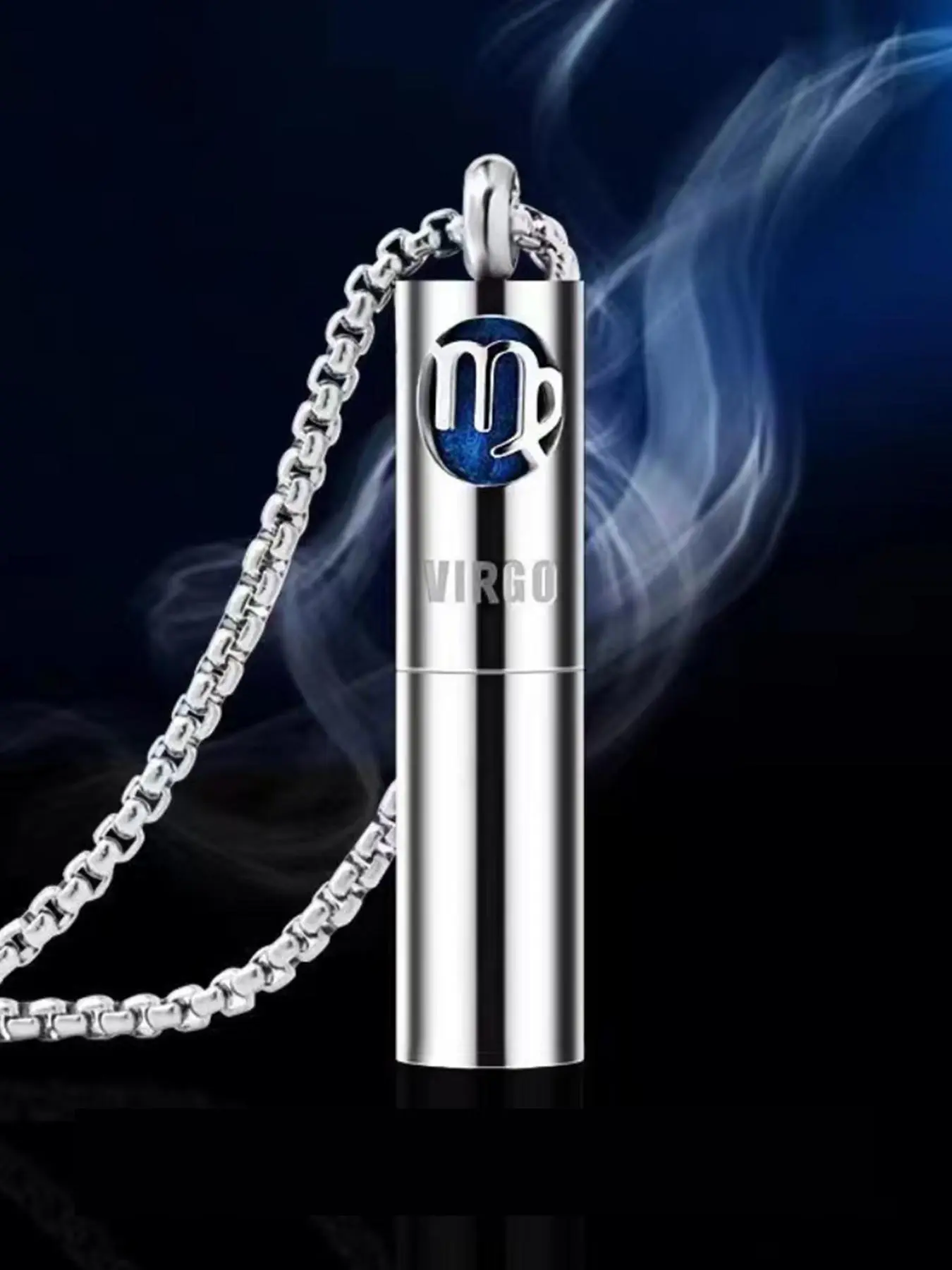 10pcs Men's Personalized Letter Pattern Pendant Chain, Perfume Bottle Design Stainless Steel Casual Style Necklaces Jewelry Accessories Exquisite Jewelry Gift for Party, Daily Birthday Gift