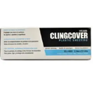 212 MAIN Trimaco 79400 Easy Mask Cling Cover Plastic Sheeting, 9x400 ft Film for Construction Jobs