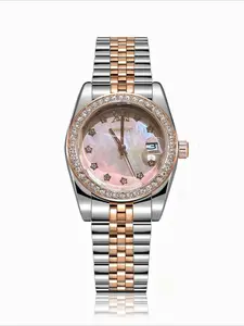 Women's Quartz Watch, Stainless Steel Wristwatch, Fashion Stainless Steel Strap, Round Dial, Elegant Design, Trendy Exquisite Watch, Suitable for Parties and Daily Wear, Includes Gift Box