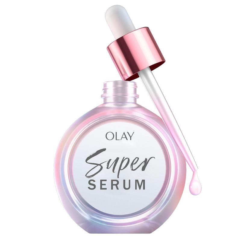 OLAY Super Serum - AHA Hydrating Face Moisturizer with Long-Lasting Luxury Formula, Anti-Aging Serums & Essences, Bright Smooth Benefits for Radiant Skin, Smoother Texture, Better Skin Health