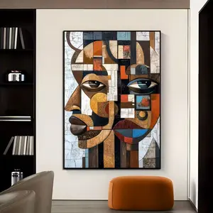 Framed Pine Wood Print for Living Room African Abstract Canvas Wall Art -bar wall Home Office Decor Poster Decoration Ornaments Artistic PhotoPrint for Living Room Abstract Canvas Wall Art -Home Office Decor Poster Decoration Ornaments Artistic Photo