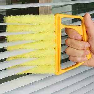 7-Slat Blind Cleaner for DIY Bag Accessories - Household Window Cleaning Tool with Detachable Washable Sleeves for Easy Dust Removal