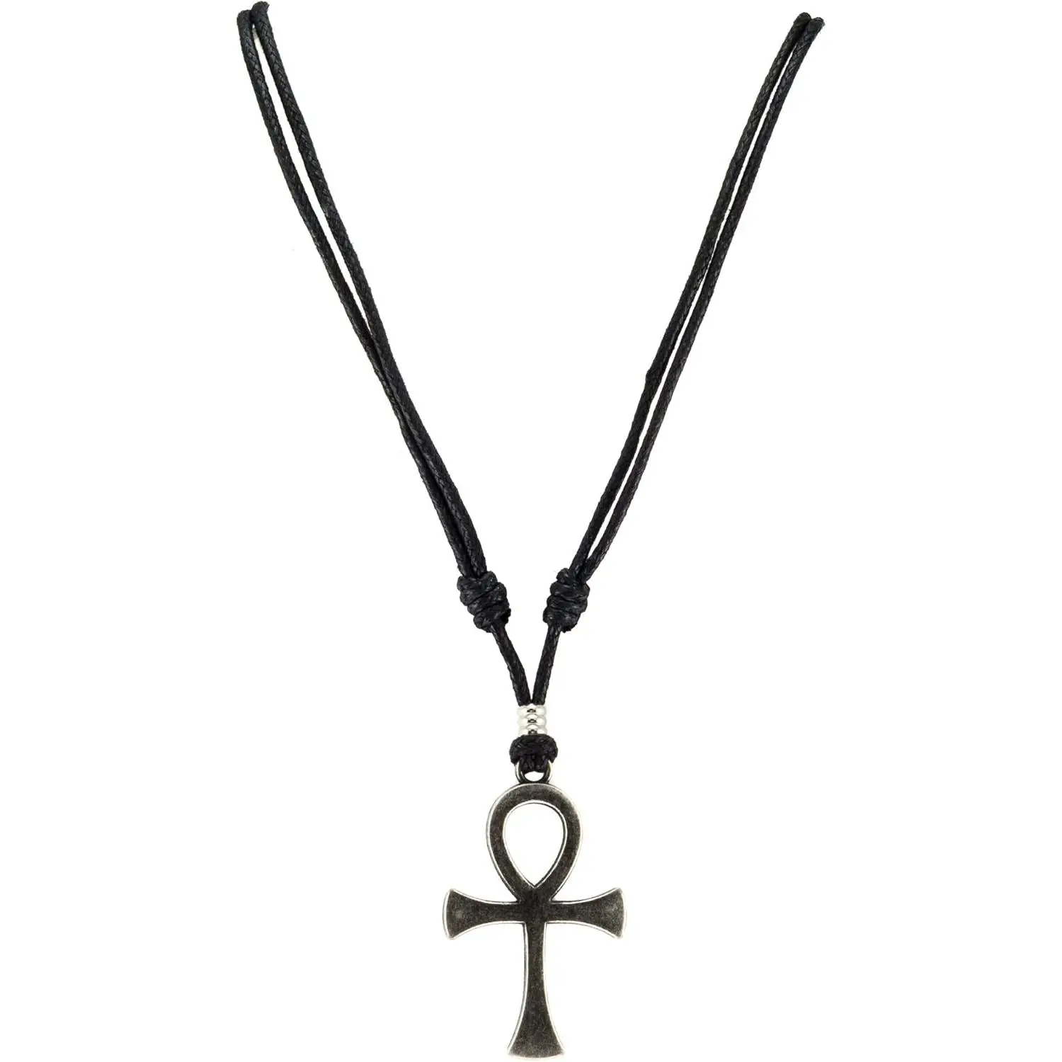Ankh Cross of Life on Adjustable Cord Necklace