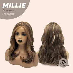 JBEXTENSION 17 Inches Wave Pre-Cut Frontlace Glueless Women Fashion Wig MILLIE