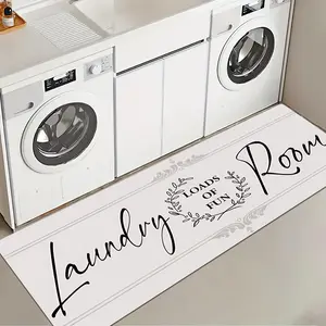 1 Pc Beige Background Laundry Room Rug Soft And Comfortable Long Strip Carpet Printed Mat Anti Slip Floor Mat Suitable For Kitchen Living Room Bedroom Sink Laundry Room Decoration Carpet Mat Household Items