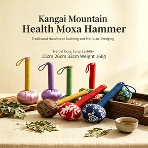 Ergonomic Handheld Moxa Stick Massage Hammer, Mugwort Therapy Rod Wellness Accessory for Meridian Tapping, Sleep Relaxation & Post-Workout Household Massage