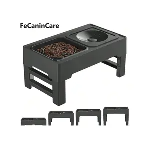 Adjustable  bowl，2-In-1 Elevated Slow Feeder Dog Bowls With No Spill Dog Water Bowl 4 Height Adjustable Raised Dog Bowl Non-Slip Dog Food And Water Bowls With Stand For Small Medium Large Dogs, Cats And Pets,Puppy Bowl,Water Fountain For Dogs