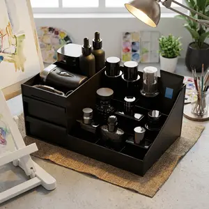 Elevate Your Space: Men's Luxury Cologne Tray & Grooming Station - Minimalist All-in-One Bathroom Counter Organizer & Sink Caddy - Perfect Gift for Him storage house