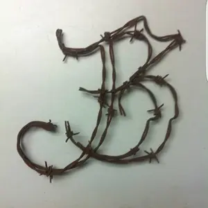 Custom Barbed Wire Art Old English B Rustic Decorative Piece for Rustic Decor