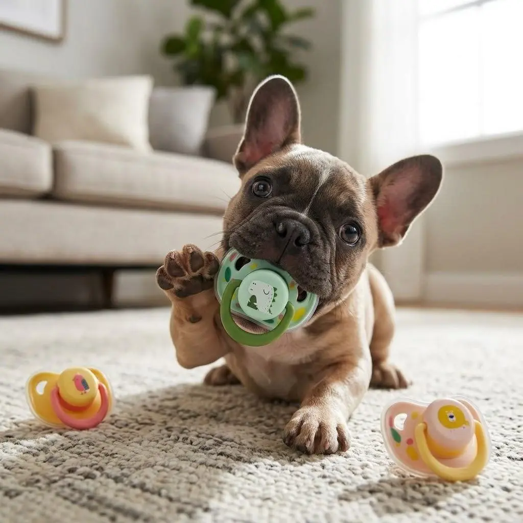 2piece Soft Silicone Pet Pacifier Dog Teething Toy Durable Chew Plaything For Cats christmas