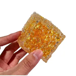 5.5cm Flowing Pattern Cube Granulated Sugar Squishy, Sweet Candy Color Sugar Cube, Acrylic Texture Stress Relief Squeeze Toy, Relaxation Cube, Stress Relieving Accessory