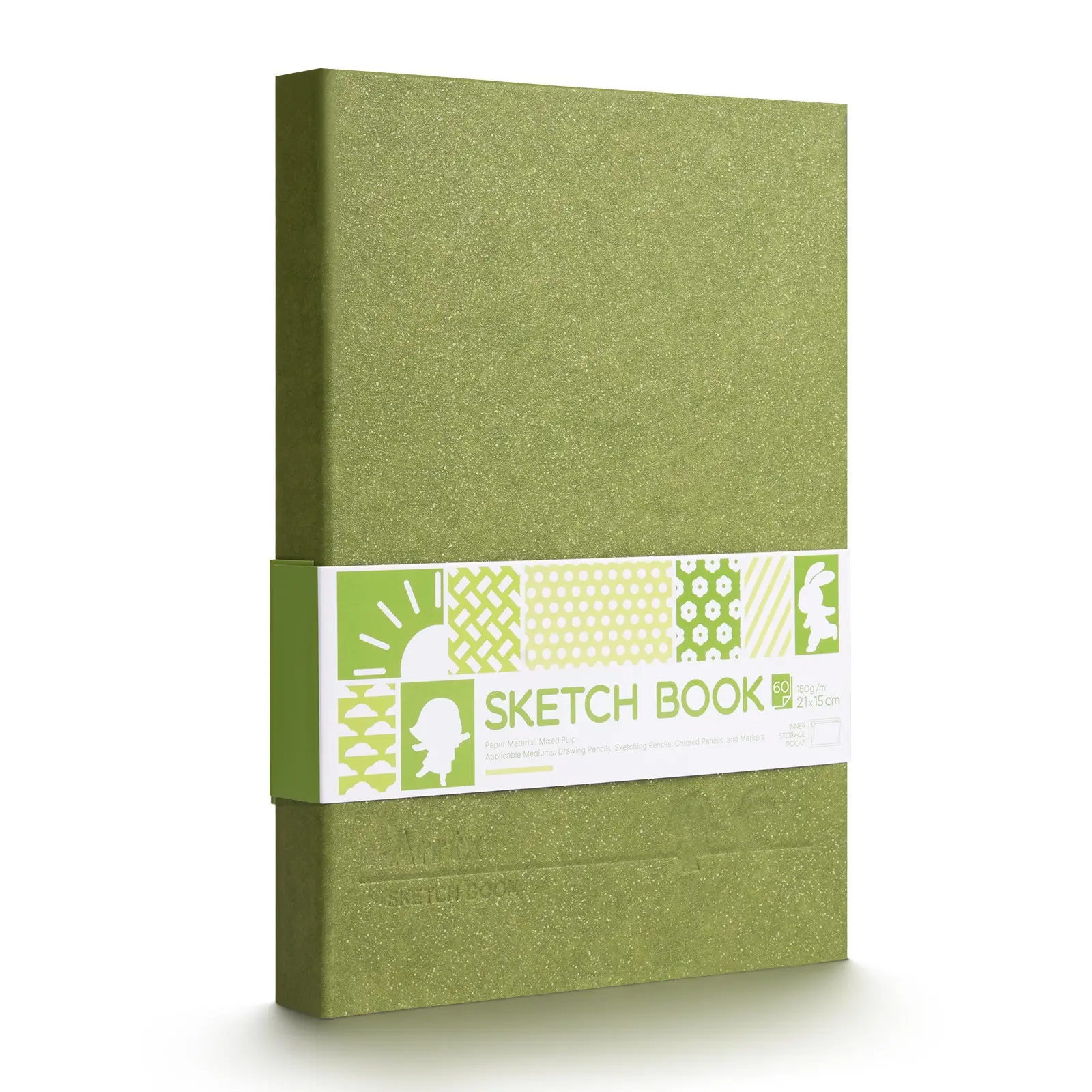 [planners for 2026] Arrtx Premium Sketchbook, 8.5" x 6.1", Hardcover, 180 GSM Acid-Free Paper, Suitable for Pencils and Acrylic Markers, 60 Sheets/120 Pages, Perfect for Artists, Students and Hobbyists dual tip Drawing Watercolor