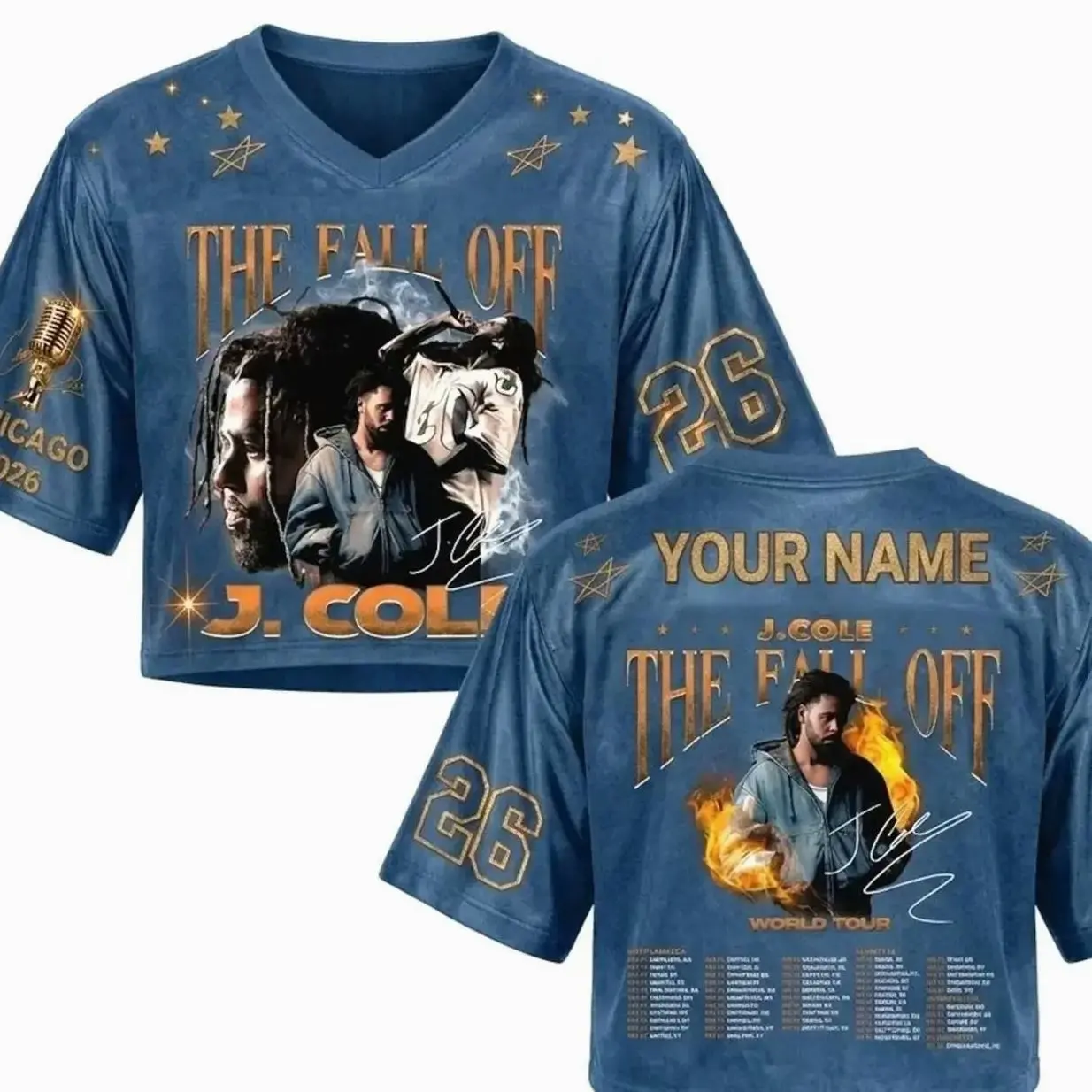 The Fall Off Inspired Tour Croptop Jersey, Glitter & Bling Baseball Jersey, Rhinestone Style Music Fan Shirt, Hip Hop Concert Jersey, Unisex Festival Streetwear Gift