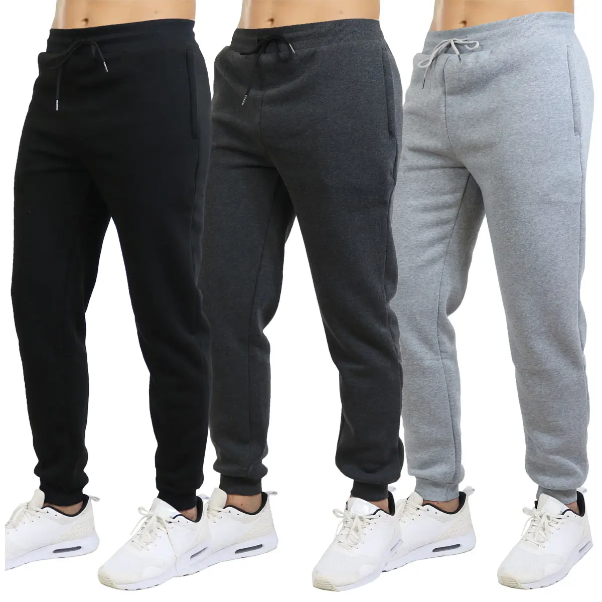 (Hidden Zip) Black-Charcoal-Heather Grey