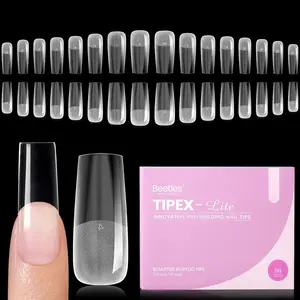 Beetles Tipex Lite Apex Nail Tips, 96PCS 256PCS 512PCS Stiletto Square Almond Coffin Pre-Building Pre-Etched Acrylic Nail Tips for Flat Nails & C-Curves Nail Beds Beetles Tipex Lite Apex Nail Tips, 96PCS 256PCS 512PCS Stiletto Square Almond Coffin Pre-Building Pre-Etched Acrylic Nail Tips for Flat Nails & C-Curves Nail Beds