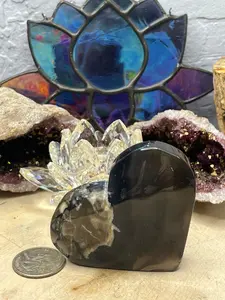 Volcanic Agate Hearts