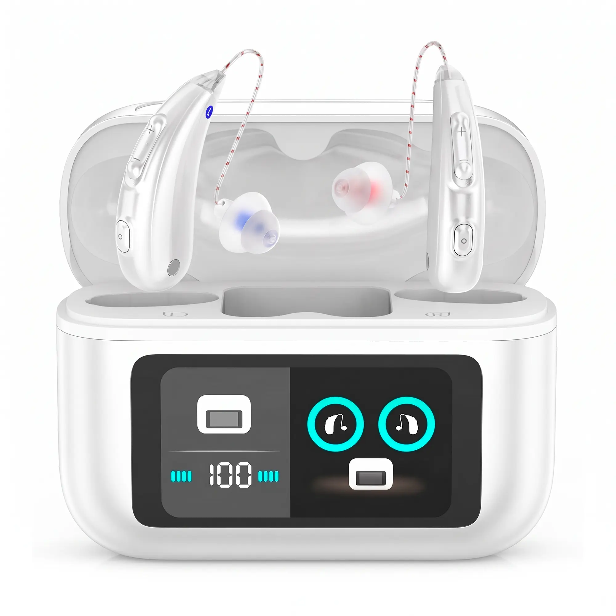 MEDca Bluetooth Wireless Audio Device with App Control, Rechargeable Charging Case