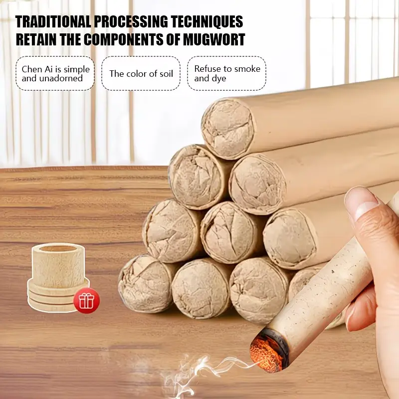 Mugwort incense stick Mugwort mosquito incense stick indoor aromatherapy Can repel mosquitoes/flies and purify the air , suitable for living room/bathroom/balcony/warehouse