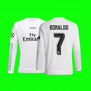 15 16/Home Kit/White/Soccer Jersey/7# Cristiano Ronaldo/Fans Version/Long Sleeve