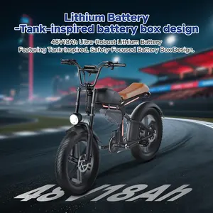 Electric Bike,Equipped withHigh CarbonSteel Frame, Full SuspensionSystem,27mph TopSpeed,48V18AH,PedalAssist Range of 30-70Miles,16-Inch All-TerrainTires,Off-Road Motorcycle.Ebike cool and stylish