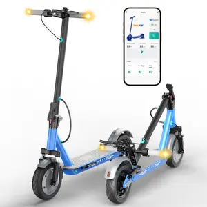 V9 Pro Electric Scooter for Adults,350W Powerful Motor, 19MPH Top Speed,21 Miles Long Range, 10" Solid Tires with Dual Shock Absorption, 3-Second Portable Foldable Scooter with smart APP Control School Scooter & Turn Signals – Perfect for Urban Travel