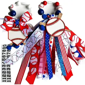2Pcs football Keychains for women Bogg Bag Charms puese charms,bag accessories,baseball mum,Made player numbers 0-99