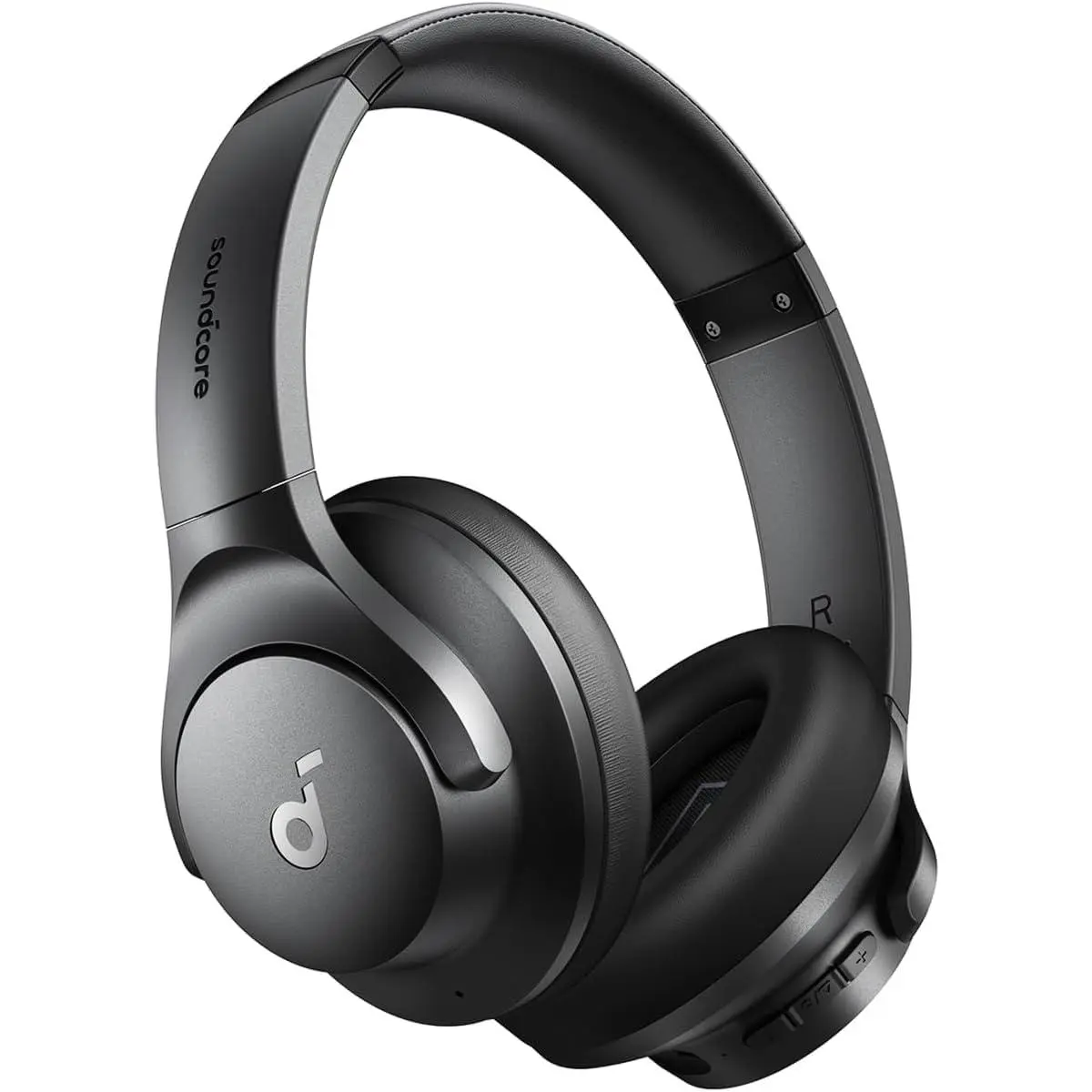 Soundcore by Anker Q20i Over-Ear Wireless Headphones - Hybrid Active Noise Cancellation, 40H ANC Playtime, Hi-Res Audio, Big Bass, App Customization, Transparency Mode, Fast Charge, Included Cable, for Commuting (Black)
