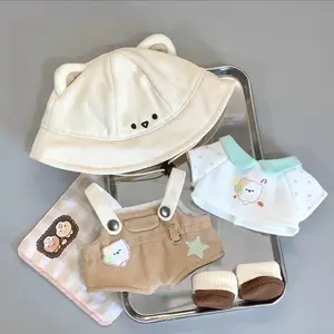 Only Clothes 20cm Doll Outfit Cute Camping Cat Clothes For Plush Cotton Dolls Overalls Outfit Dress-Up Peripheral Products Gifts