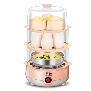 Double Layer Mini Egg Cooker,Multifunctional Household Small Appliance for Steaming and Boiling Eggs