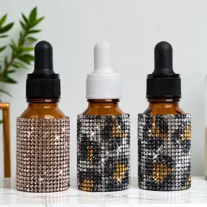 Luxury Glass Dropper Bottle 15ML with Glass Pipette, Essential Oil Travel Dispenser, Reusable Portable Container, Elegant Cosmetics Organizer