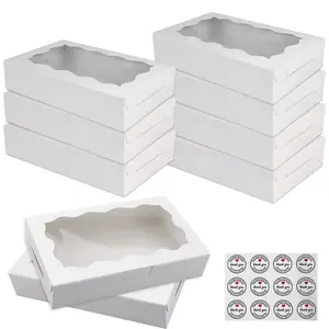 White Gift Box 7.09'x4.9'x1.57' With Window,Gift Box For Mother's Day, Children's Day Evening Party, Holiday Gift giving