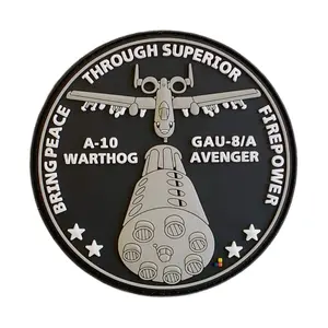 Air force A-10 Warthog Peace Through Superior Firepower Patch [PVC Rubber-W7]