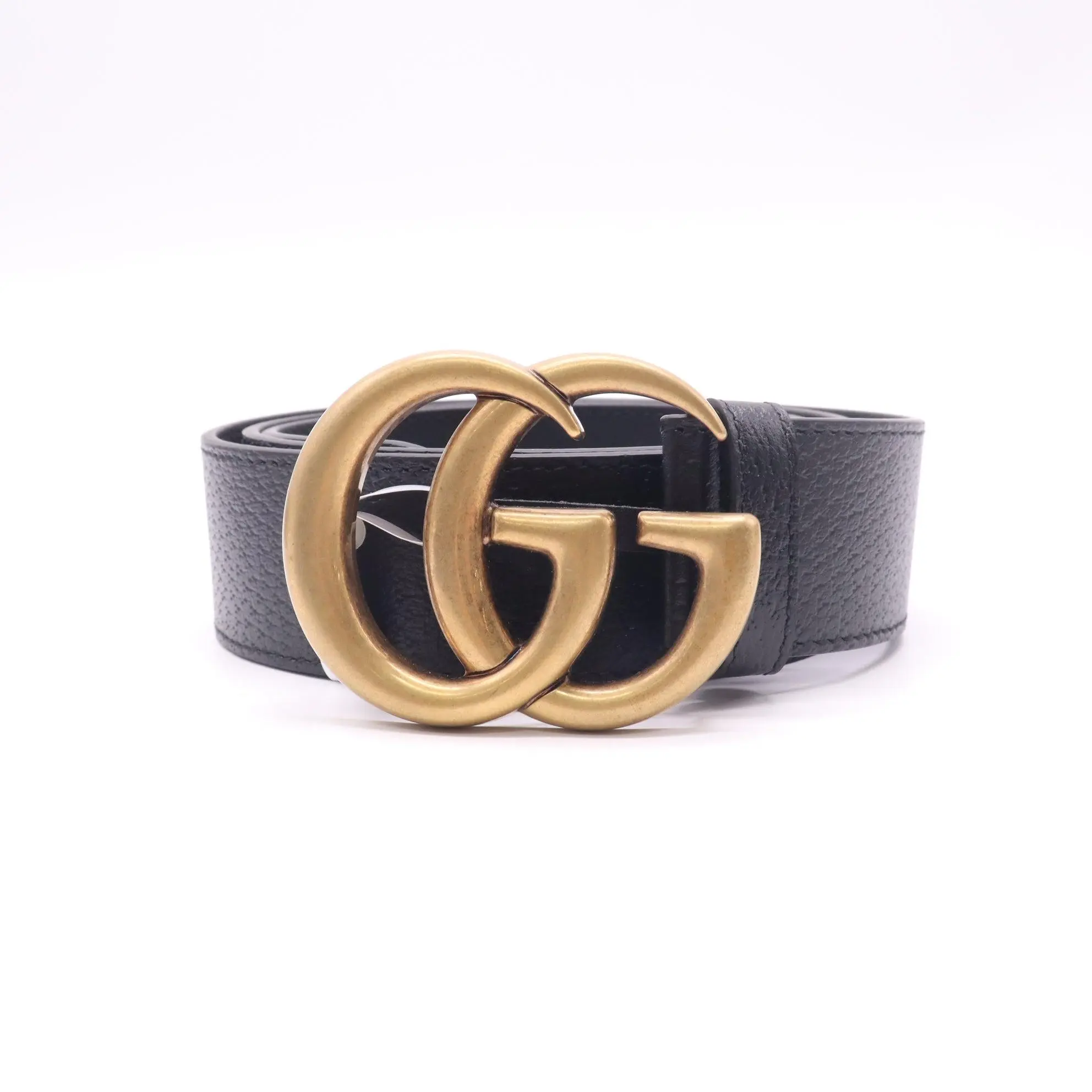 Pre-owned Gucci GG Marmont Wide Leather Belt W22642
