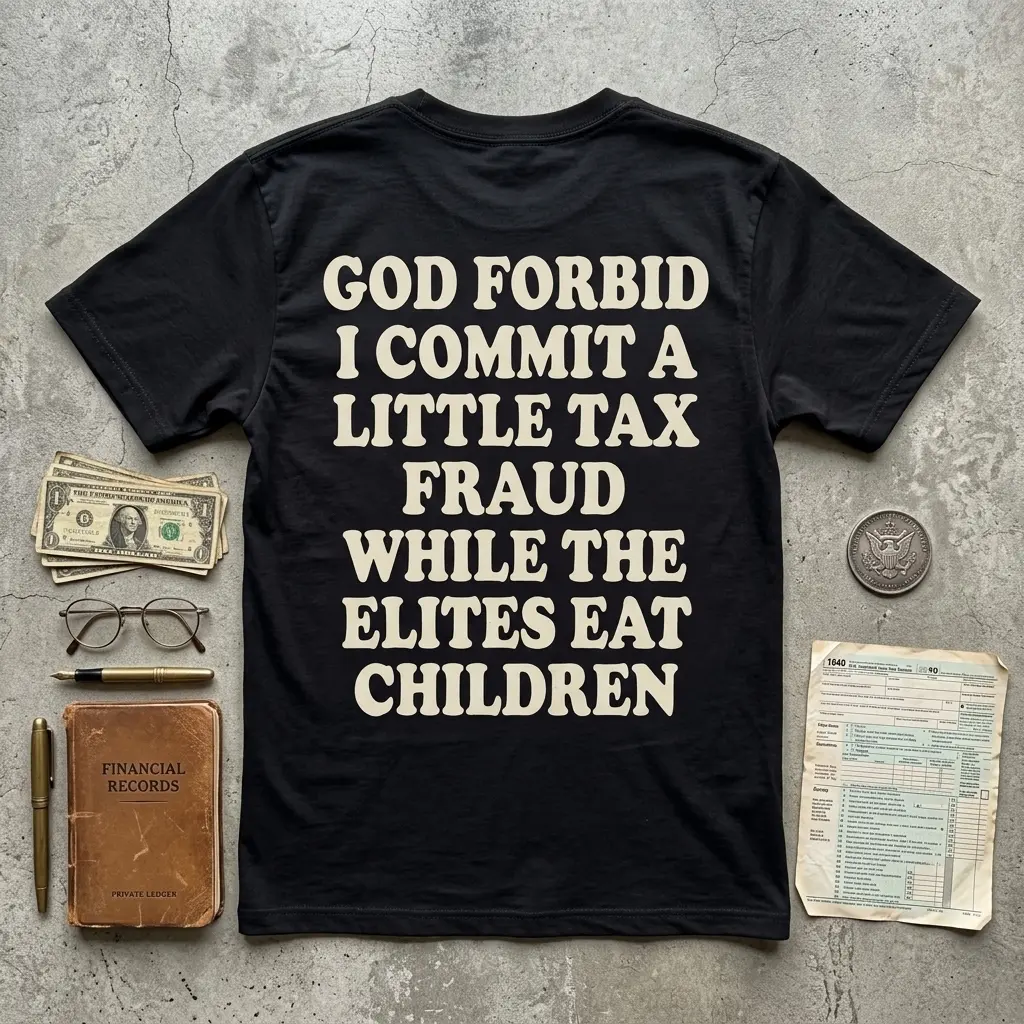 God Forbid I Commit A Little Tax Fraud While The Elites Eat Shirt