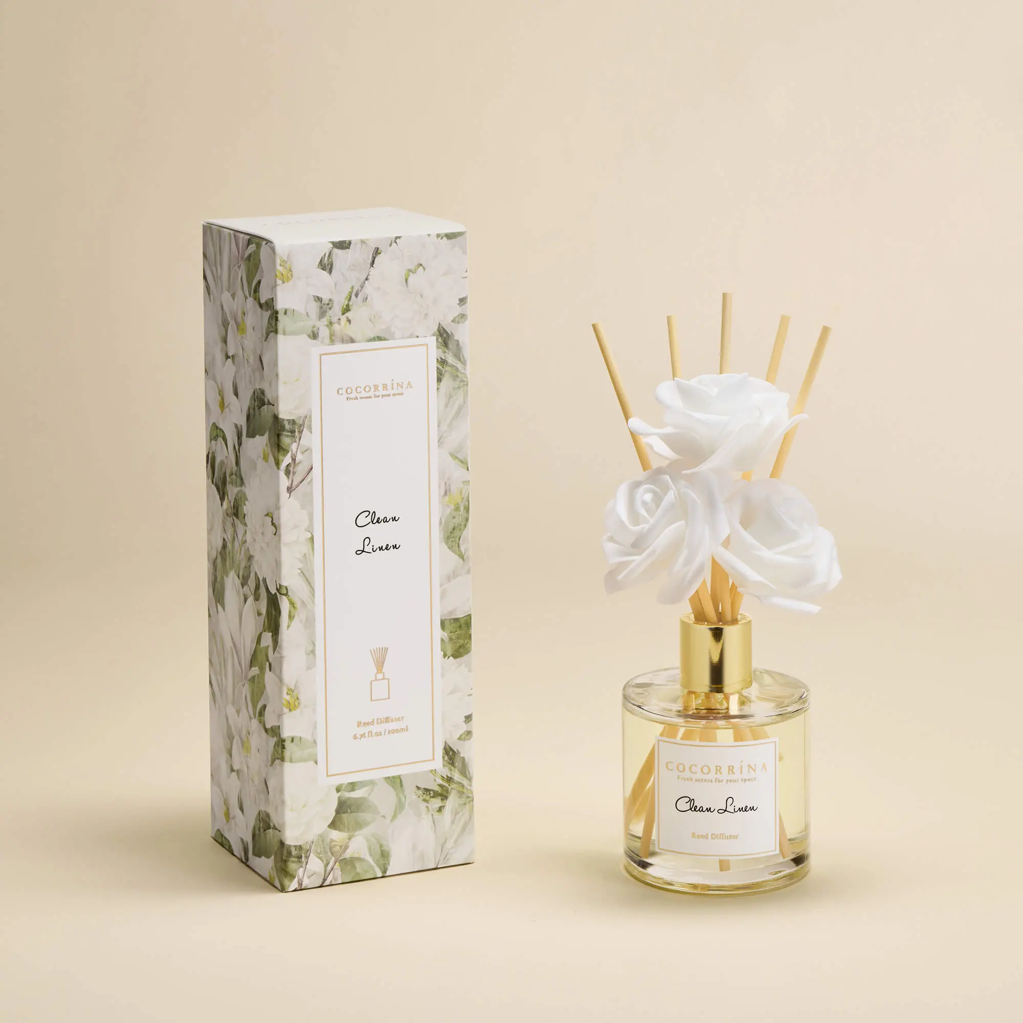 COCORRÍNA Clean linen Reed Diffuser Set