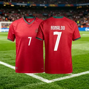 2026 Portugal Home and Away Red Green Black #7 Cristiano Ronaldo Short Sleeve and Long Sleeve Soccer Jerseys