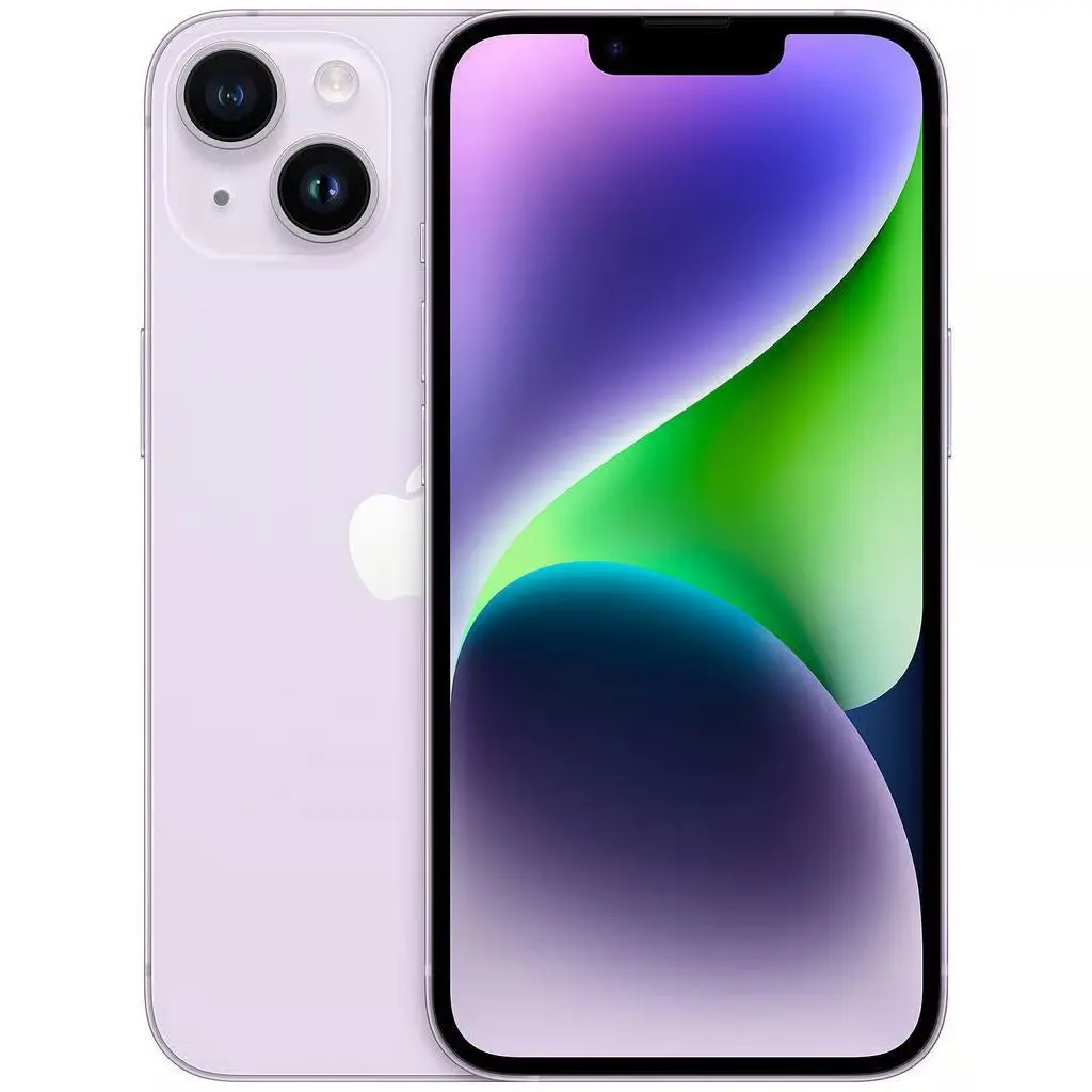 Refurbished Unlocked 128GB iPhone 14 Purple (Good Condition) Smartphone - 6.1 inches XDR Display Global Smartphone, Mobile Phone, Cell Phone, Compatible with Most Carriers, Includes Charger