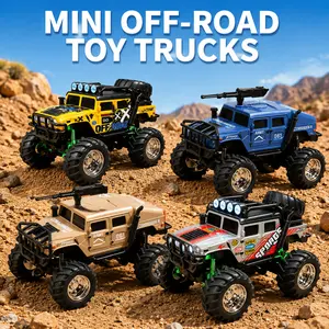 Silver RC Monster Truck with LED Lights, 2.4GHz All-Terrain Remote Control Off-Road Vehicle, 4WD High Speed RC Truck Toy for Kids Boys, Indoor & Outdoor Play, Perfect Birthday Gift