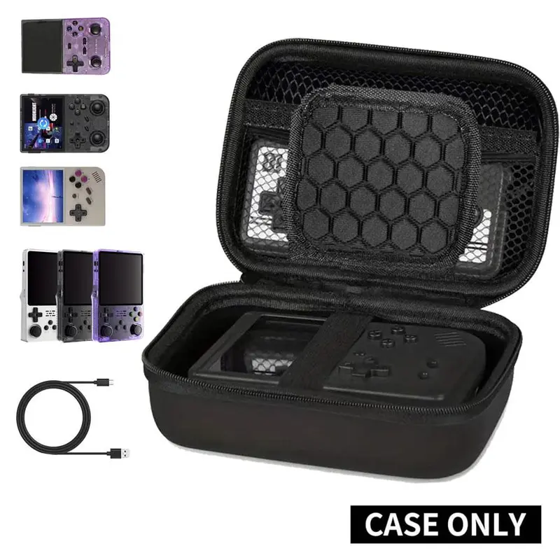 2025 New Durable Game Console Storage Bag for RG353V/RG35XX/RG353VS/X6/R36S/K36, Handheld Game Console Protective Organizer, Stylish, Lightweight & Portable Carrying Bag for Gaming Enthusiasts, Suitable for Outdoor Traveling Camping(Box Only)