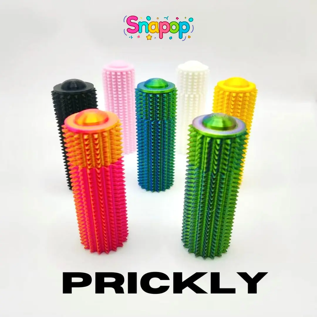 Prickly Pal Ultimate Spin Click – Long-Spin Spiky Fidget with Clicky Button |     Premium Bearing + Polycarbonate Axle