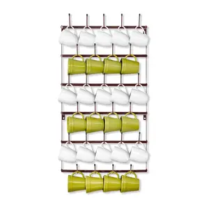 Sorbus Large 6-Tier Mug Rack, Wall Mounted with27 Hooks