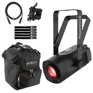 Chauvet DJ Pinspot Q1Z ILS Compact 20W Quad-Color RGBW LED Fixture with Case Package