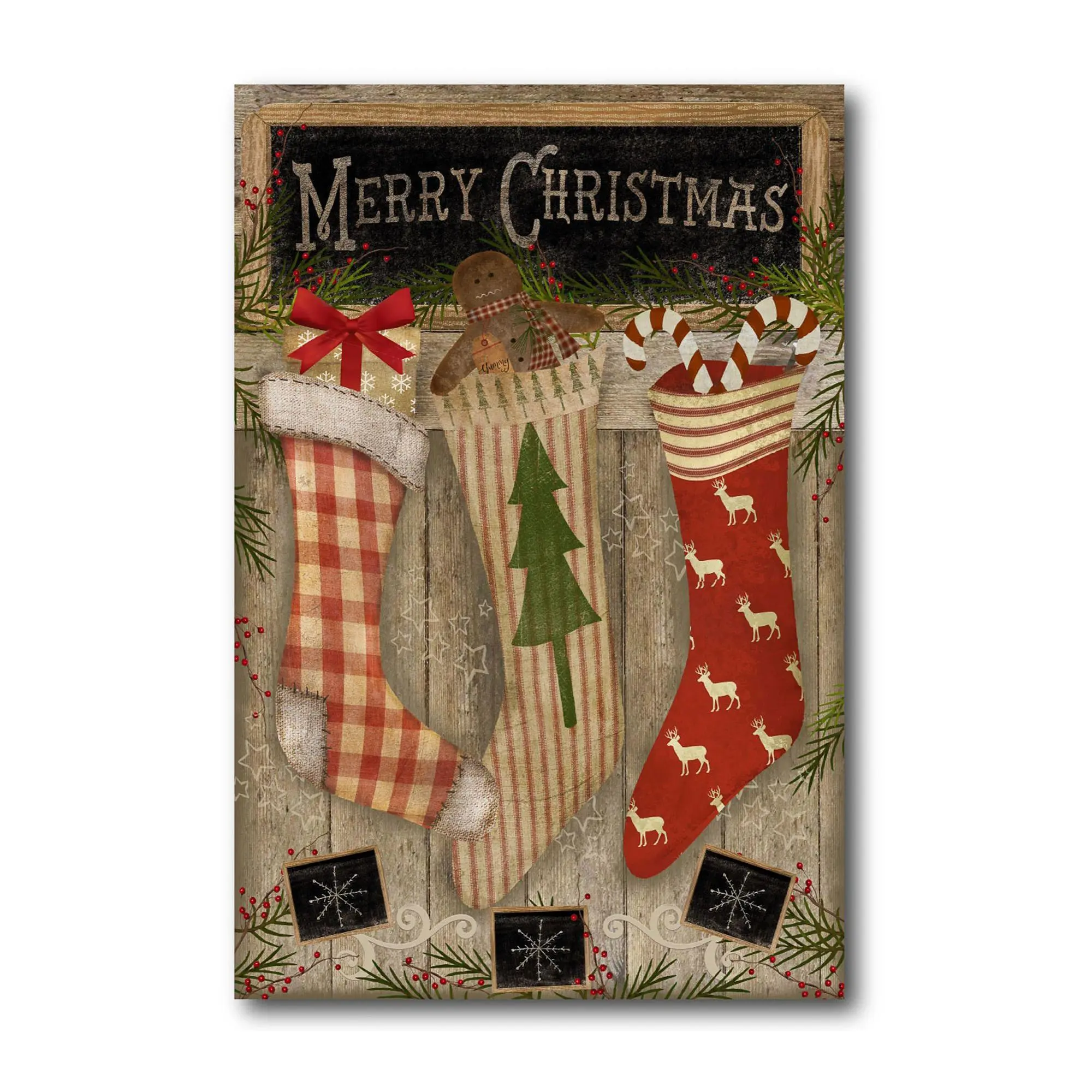 Courtside Market Christmas Stockings 12" x 18" Canvas